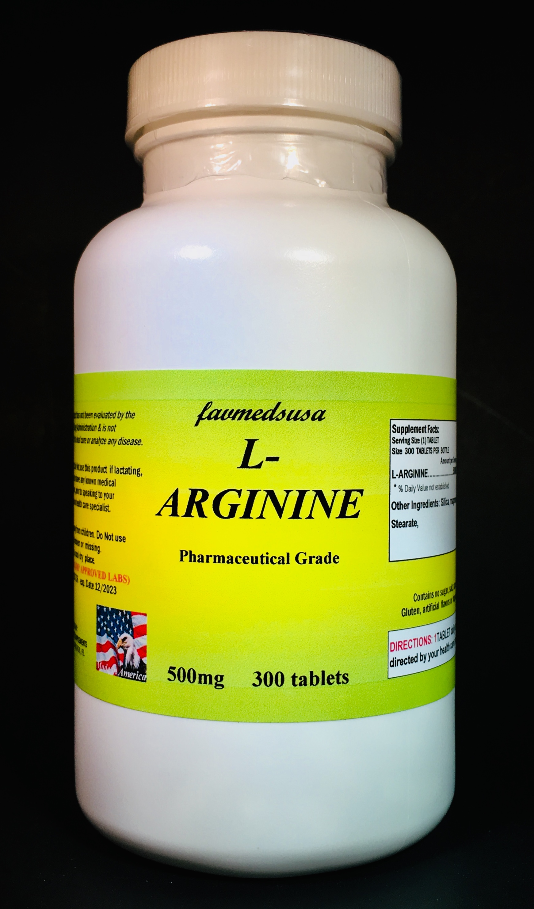  L-Arginine 500mg - 300 tablets